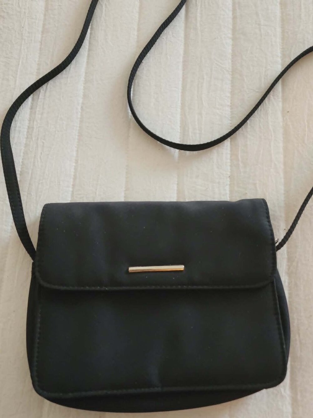 Black Evening Crossbody Bag | Flap Front | Classic Minimalist Purse